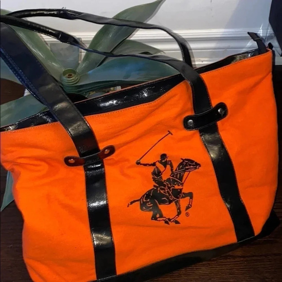 RARE Vintage Us Polo  Assn Canvas tote bag - Picture 2 of 14
